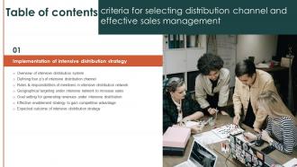 G21 Table Of Contents Criteria For Selecting Distribution Channel For Effective Sales Management