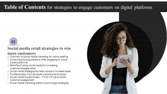 G23 Table Of Contents For Strategies To Engage Customers On Digital Platforms
