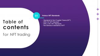 G25 Table Of Contents For NFT Trading Ppt Powerpoint Presentation Icon Objects