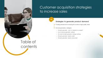 G26 Table Of Contents Customer Acquisition Strategies To Increase Sales Ppt Template