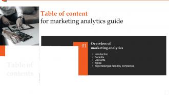 G2 Table Of Content For Marketing Analytics Guide Ppt Topics