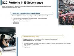 G2c portfolio in e governance cabin ppt powerpoint presentation layouts design ideas