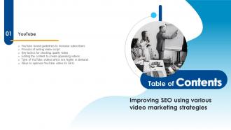 G32 Table Of Contents Improving SEO Using Various Video Marketing Strategies