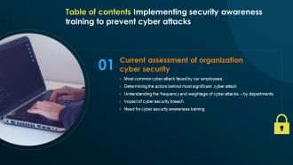 G33 Table Of Contents Implementing Security Awareness Training To Prevent Cyber Attacks