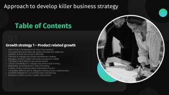 G37 Table Of Contents Approach To Develop Killer Business Strategy Ppt Slides