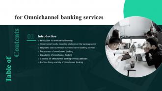 G3 Table Of Contents For Omnichannel Banking Services Ppt Topics