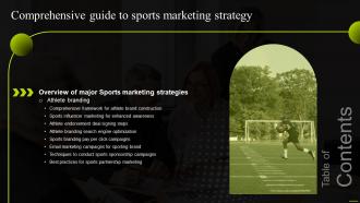 G59 Table Of Contents Comprehensive Guide To Sports Marketing Strategy