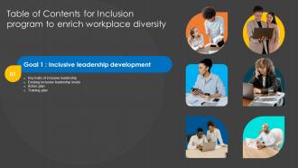 G75 Table Of Contents For Inclusion Program To Enrich Workplace Diversity Ppt Grid