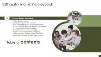 G9 Table Of Contents B2B Digital Marketing Playbook