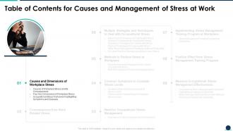 G9 Table Of Contents For Causes And Management Of Stress At Work