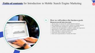 G9 Table Of Contents For Introduction To Mobile Search Engine Marketing