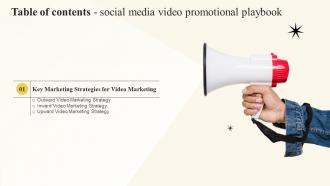 G9 Table Of Contents Social Media Video Promotional Playbook Ppt Tips