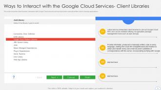 G9 Ways To Interact With The Google Cloud Services Ppt Themes