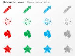 Ga american rocket crackers balloons star ppt icons graphics