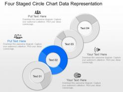 Ga four staged circle chart data representation powerpoint template