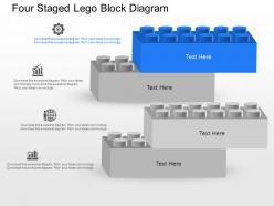 Ga four staged lego block diagram powerpoint template