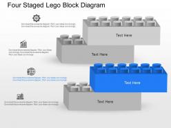 Ga four staged lego block diagram powerpoint template
