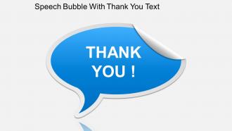 Ga speech bubble with thank you text powerpoint template
