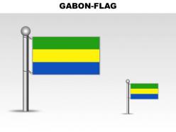 Gabon country powerpoint flags