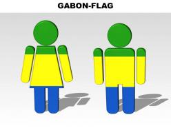 Gabon country powerpoint flags