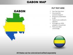 Gabon country powerpoint maps