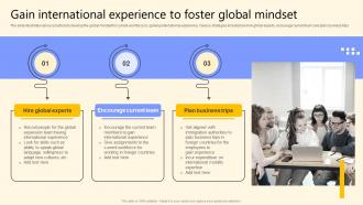 Gain International Experience To Foster Global Mindset Global Product Market Expansion Guide