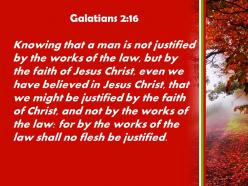 Galatians 2 16 the law no one will powerpoint church sermon