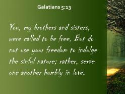 Galatians 5 13 serve one another humbly powerpoint church sermon