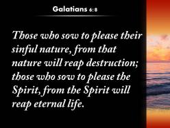 Galatians 6 8 the spirit will reap powerpoint church sermon