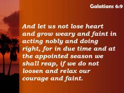 Galatians 6 9 we will reap a harvest powerpoint church sermon
