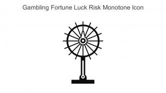 Gambling Fortune Luck Risk Monotone Icon In Powerpoint Pptx Png And Editable Eps Format