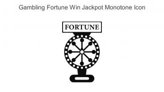 Gambling Fortune Win Jackpot Monotone Icon In Powerpoint Pptx Png And Editable Eps Format