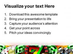 Gambling illustration game powerpoint templates and powerpoint backgrounds 0611