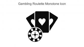 Gambling Roulette Monotone Icon In Powerpoint Pptx Png And Editable Eps Format