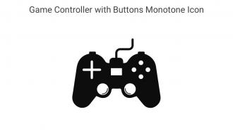 Game Controller With Buttons Monotone Icon In Powerpoint Pptx Png And Editable Eps Format