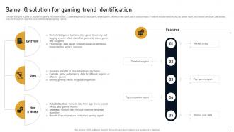 Game IQ Solution For Gaming Trend Identification Developing Marketplace Strategy AI SS V