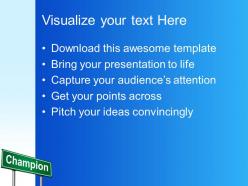 Game of strategy powerpoint templates champion business ppt slides