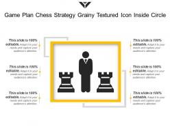 Game plan chess strategy grainy textured icon inside circle