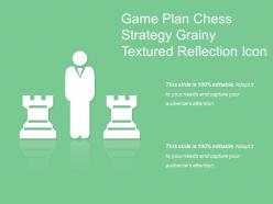 Game plan chess strategy grainy textured reflection icon