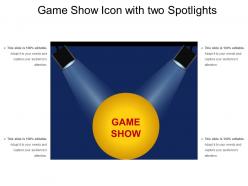 Game show icon with two spotlights