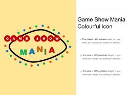 Game show mania colourful icon