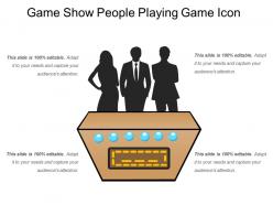 Game show people playing game icon