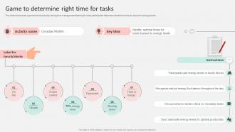 Game To Determine Right Time For Tasks Optimizing Operational Efficiency By Time DTE SS