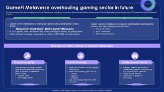 Gamefi Metaverse Overhauling Gaming Sector Metaverse Alternate Reality Reshaping The Future AI SS V
