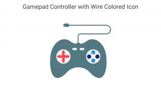 Gamepad Controller With Wire Colored Icon In Powerpoint Pptx Png And Editable Eps Format