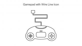 Gamepad With Wire Line Icon