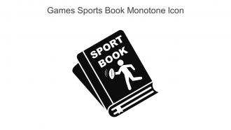 Games Sports Book Monotone Icon In Powerpoint Pptx Png And Editable Eps Format