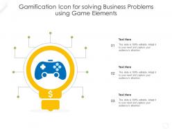 Gamification icon for solving business problems using game elements