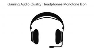 Gaming Audio Quality Headphones Monotone Icon In Powerpoint Pptx Png And Editable Eps Format