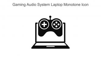 Gaming Audio System Laptop Monotone Icon In Powerpoint Pptx Png And Editable Eps Format